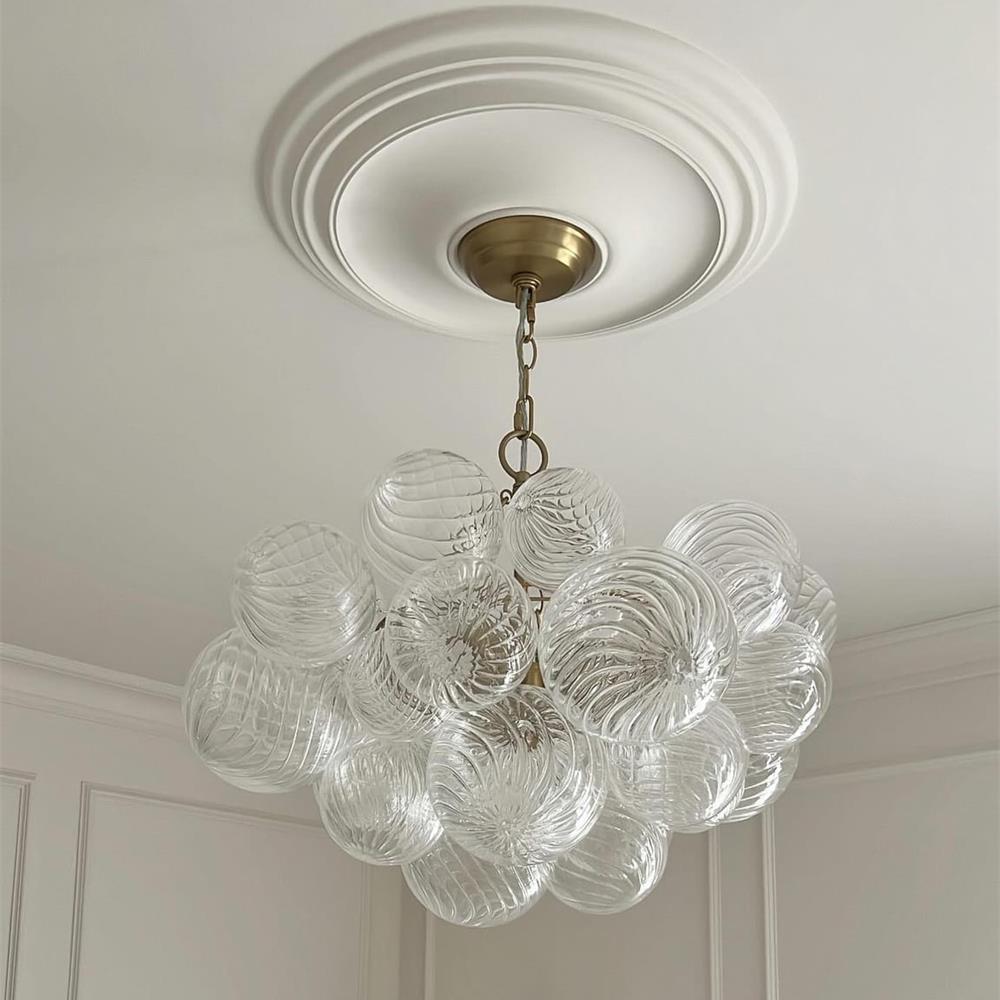 Glimmer Bubble Chandelier | Glass, Brass Finish for Dining Room 0