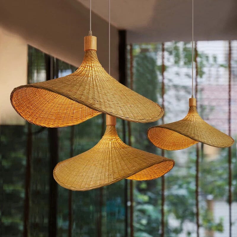 Rena Floor Lamp | Hand-Knitted Bamboo, Cozy Glow 0
