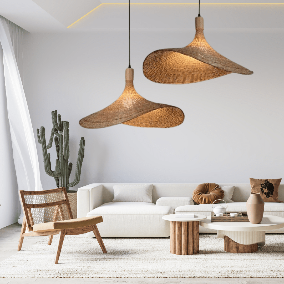 Rena Floor Lamp | Hand-Knitted Bamboo, Cozy Glow 1