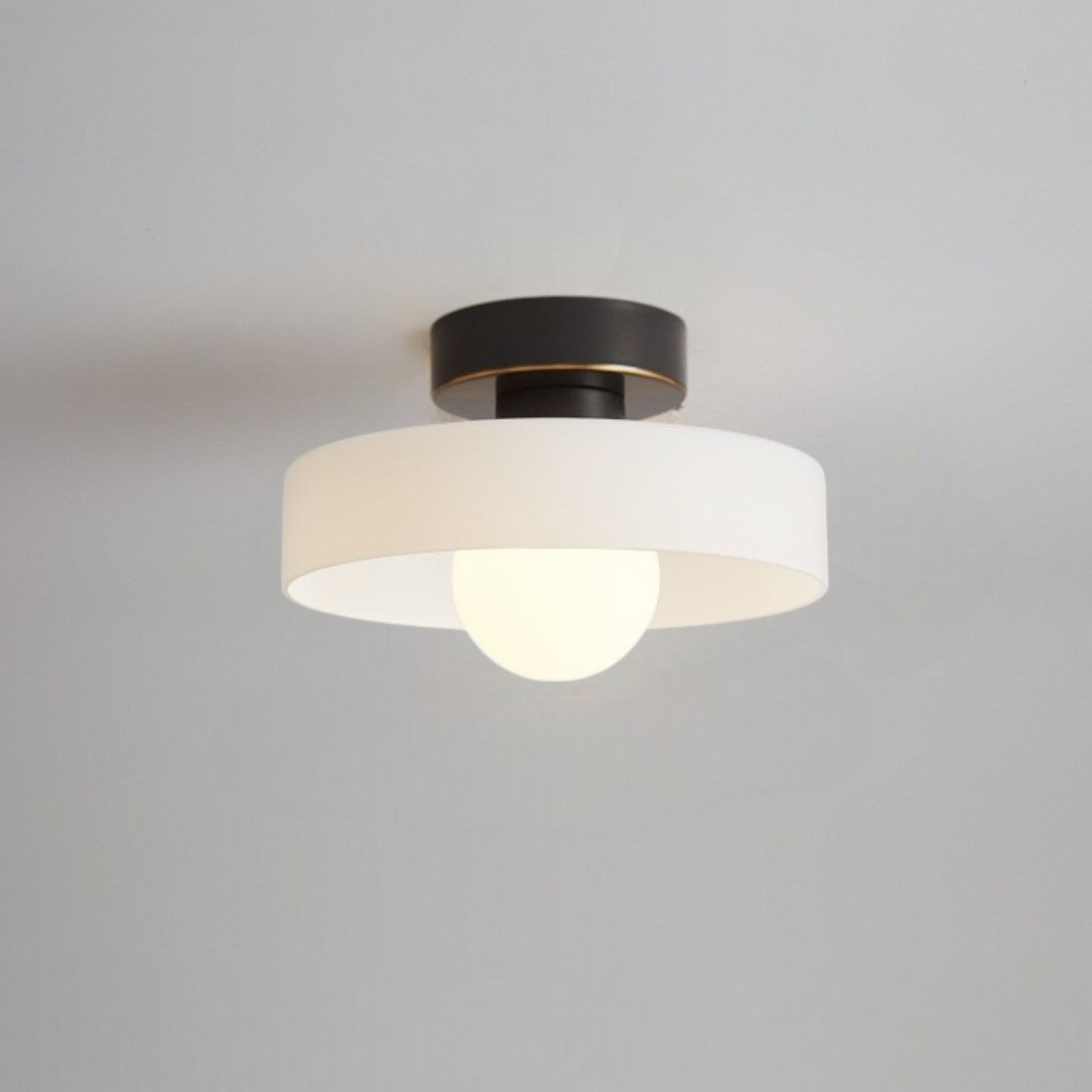 Bauhaus Flush Mount Ceiling Light | Glass, Dimmable LED 0