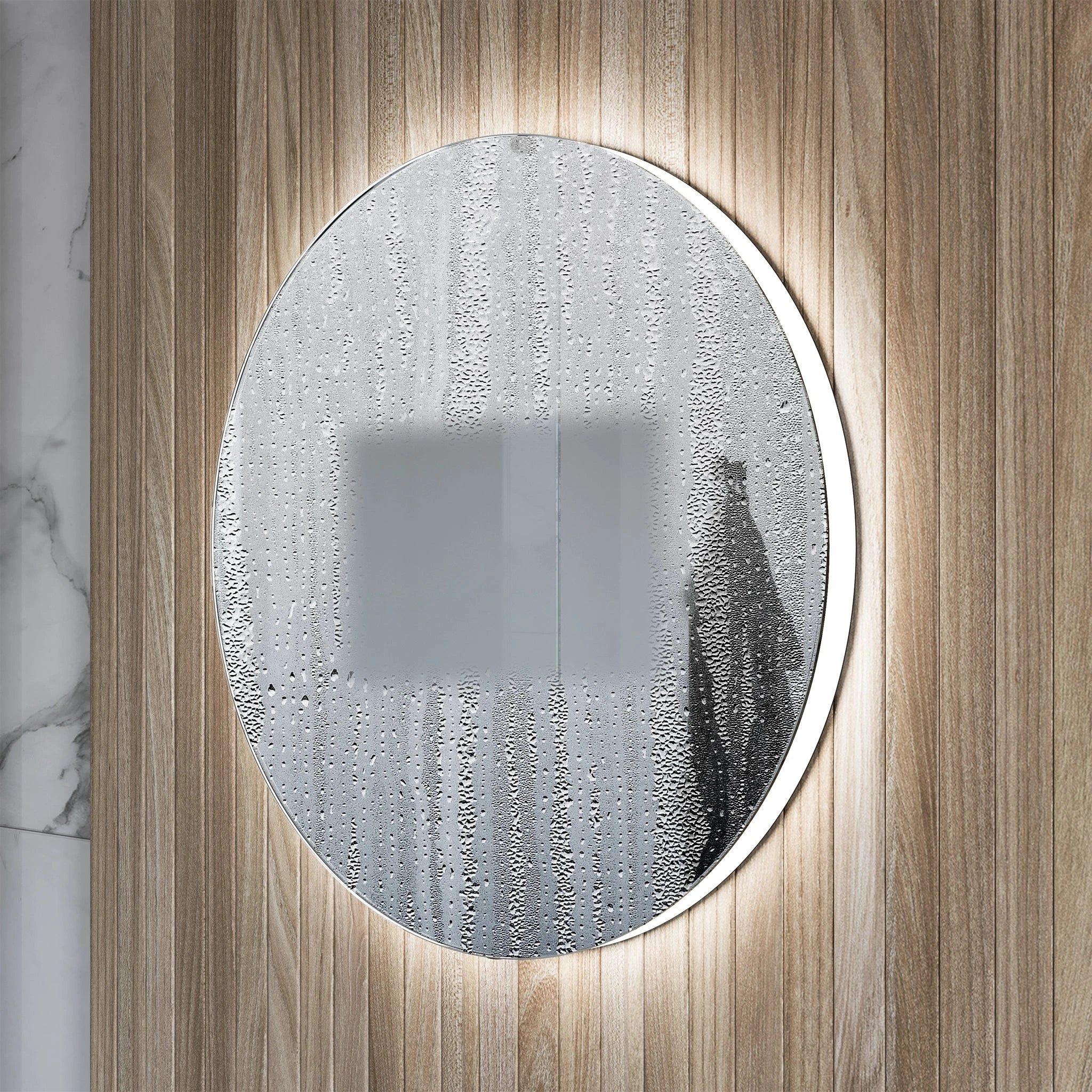 Halo LED Bathroom Mirror | Round, Backlit with Adjustable Lighting 8