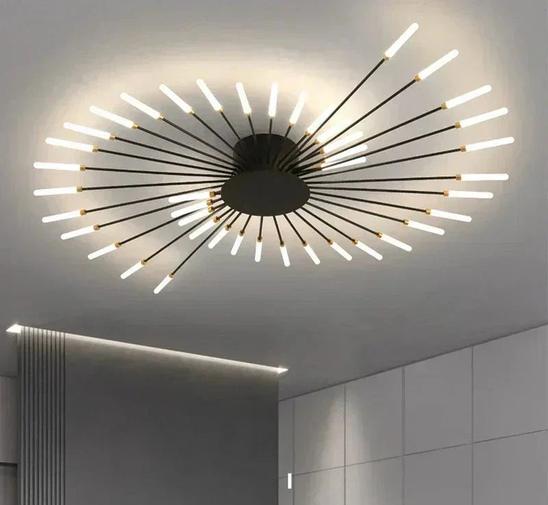 Lunara Ceiling Chandelier | Minimalist Metal, Integrated LED for Dining and Living Rooms 1