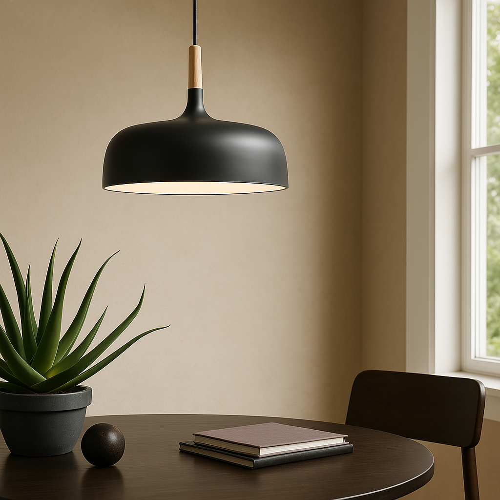 Mira Pendant Light | Wooden Accent, Scandinavian Design for Kitchen Island Lighting 1