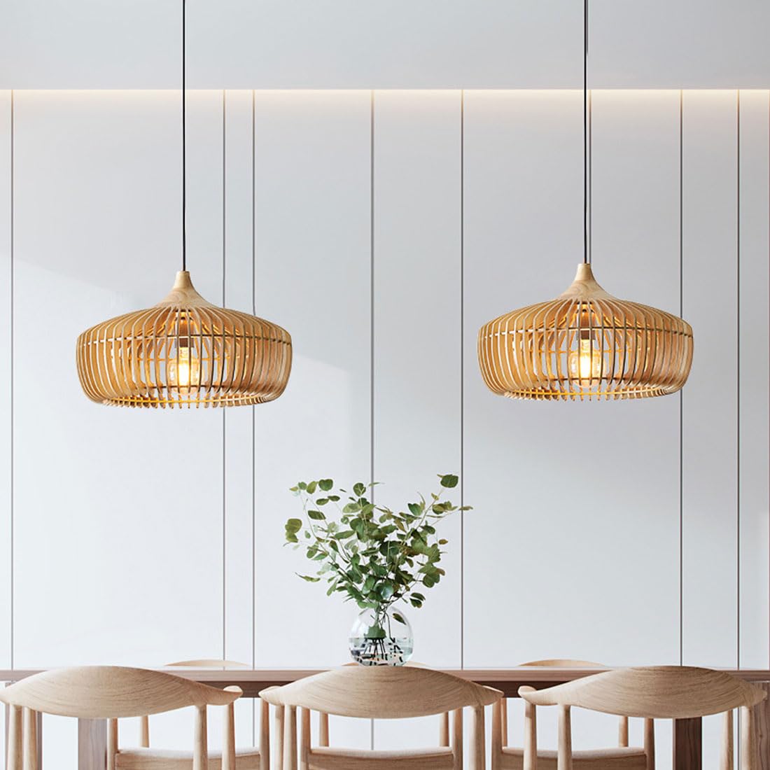 Muto Pendant Light | Wood, Nordic Japanese Design for Kitchen Pendant Lighting 0