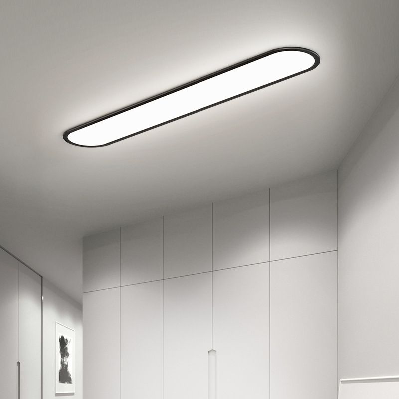 Rilo Flush Mount Ceiling Light | Thin Oval Design, LED Compatible 0